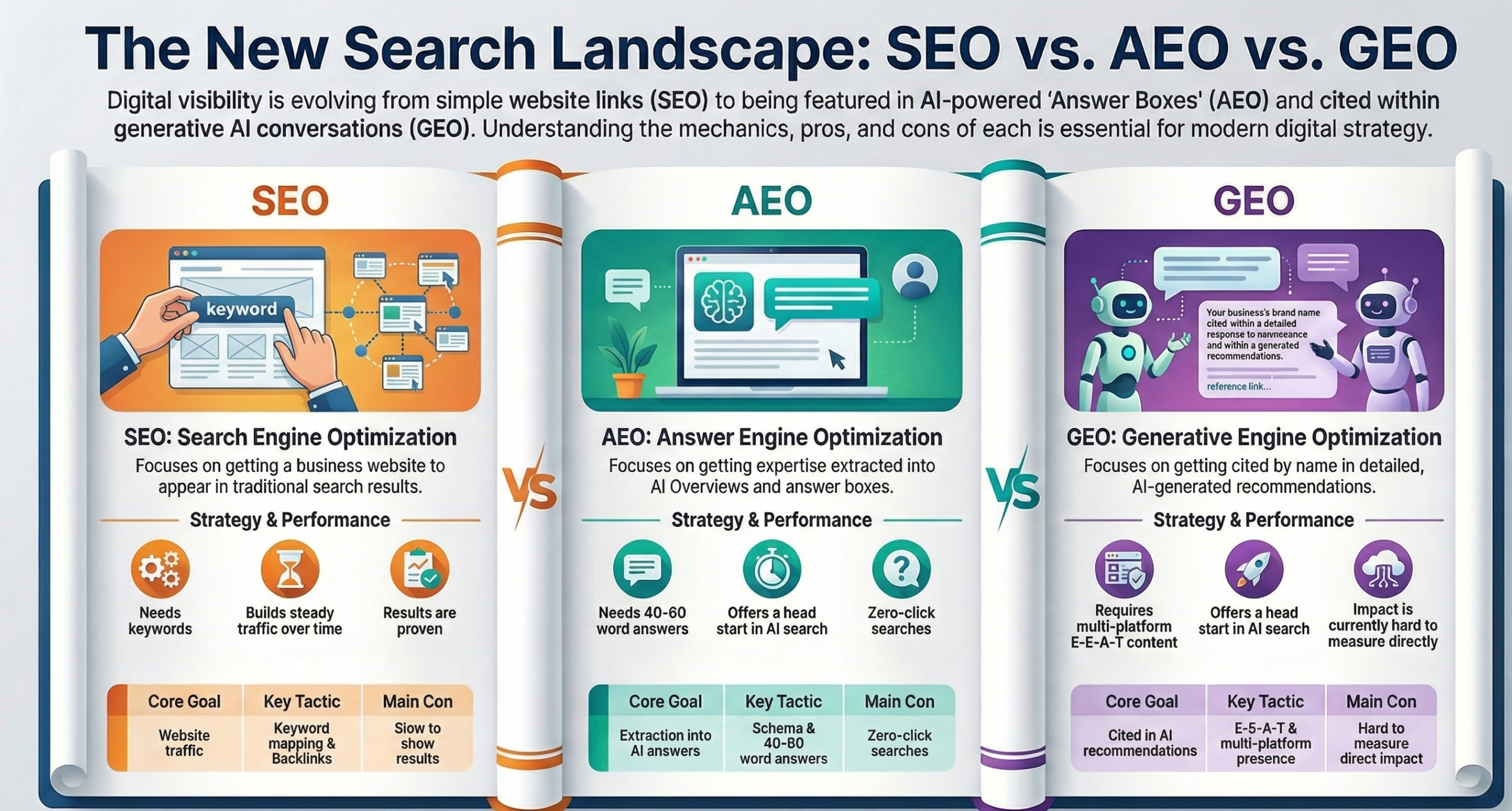 SEO vs AEO vs GEO: What 20 Years in Digital Marketing Taught Me About the New Search Landscape.